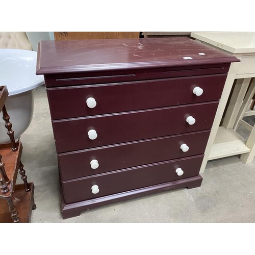 64 - Painted pine chest of drawers 88H 92W 47D