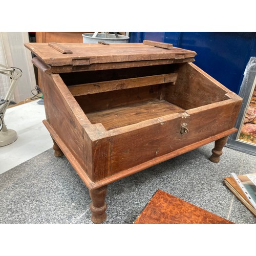 243 - Teak scribes desk 59W 36H 40D