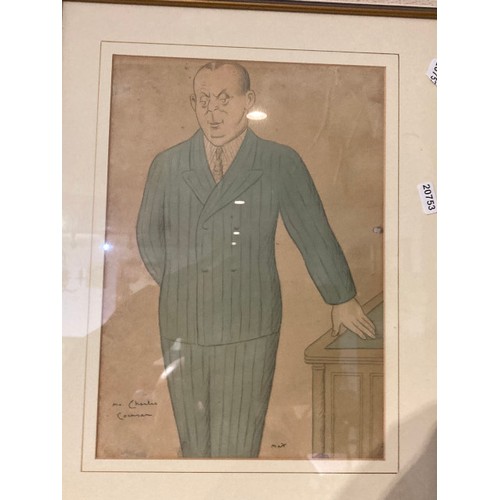 137 - 4 framed coloured prints by Max Beerbohm ‘Mr Noel Coward’, ‘Miss Peggy Wood as Sarah Millick’, ‘Mr C... 