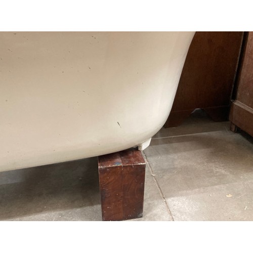 45 - Cast iron roll top bath 71H 173W 79D (Please arrange your own delivery - (we are unable to deliver t... 