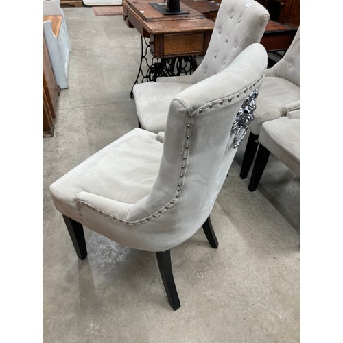 210 - 4 cream 'Knocker' dining chairs