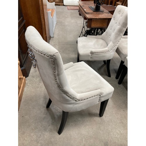 210 - 4 cream 'Knocker' dining chairs