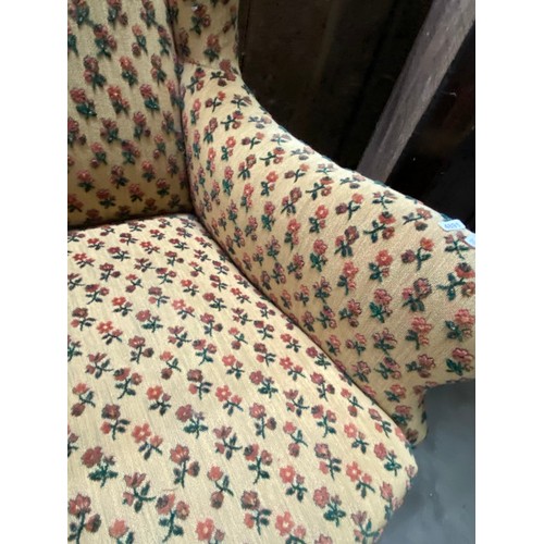 24 - Georgian upholstered wing armchair 76W