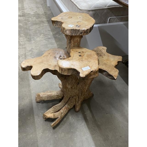 134 - Teak root 4 tier stand 60H 64W 50D