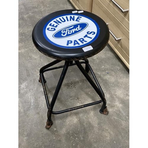 157 - Reproduction metal 'Ford' stool 54H 40cm diameter