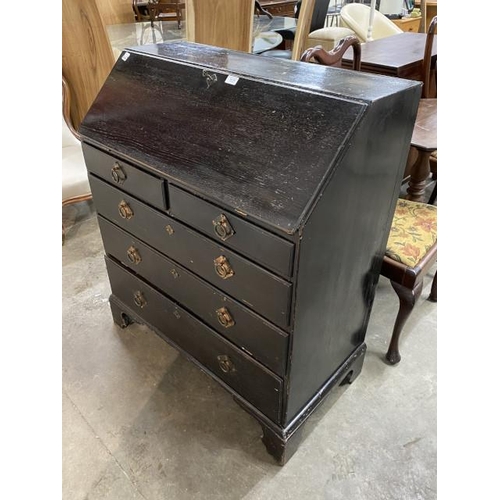 192 - Georgian oak bureau/Secretaire 105H 91W 49D