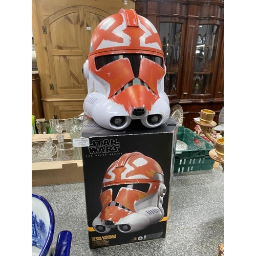 277 - Boxed Star Wars The Black Series '332nd Ahsoka's Clone Trooper' electronic helmet, as new