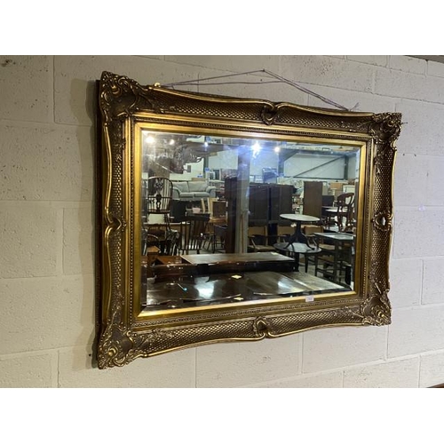 81 - Gilt framed bevel edged mirror 89 x 119cm