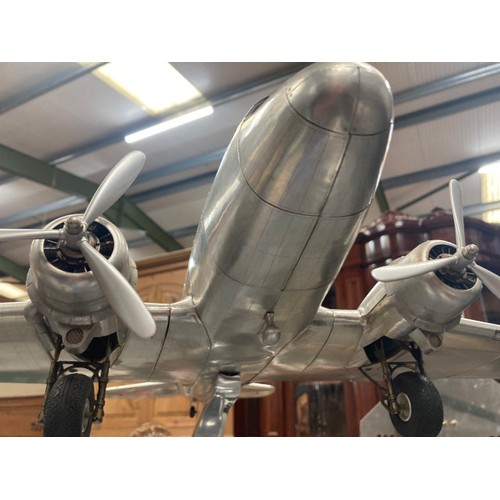 272 - Dakota DC3 Aircraft -  This model weighs nearly 3Kg. Made from corrugated and flat metal sections, c... 