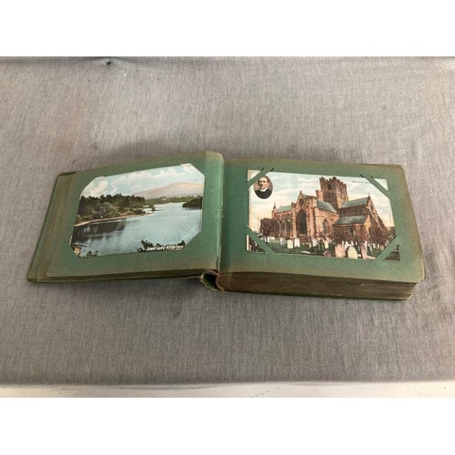 363 - Art Nouveau album of approx. 98 postcards of Cathedrals, church's, coastal scenes, towns etc.