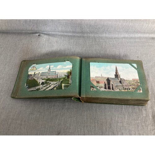 363 - Art Nouveau album of approx. 98 postcards of Cathedrals, church's, coastal scenes, towns etc.