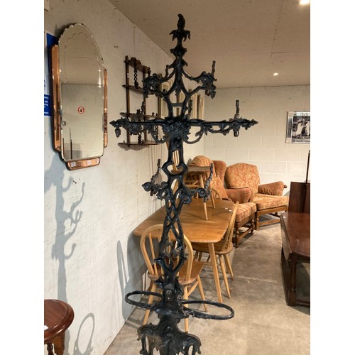 120 - Reproduction 'Coalbrookdale' cast iron hall stand in the form of a tree 203H 76W