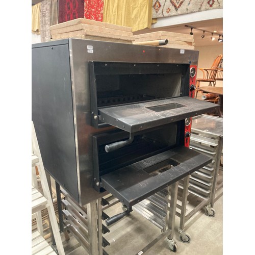 47 - Kitcheneers commercial double electric pizza oven (240V) 163H 89W 83D