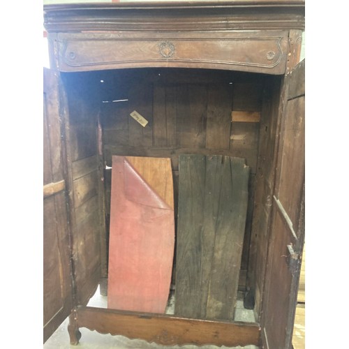 200 - 19th century French oak Armoire (as found) dated 1839 200H 147W 70D