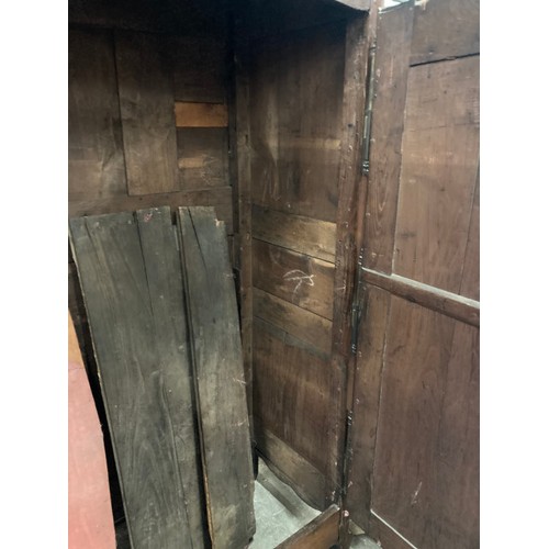 200 - 19th century French oak Armoire (as found) dated 1839 200H 147W 70D