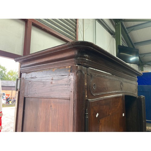 200 - 19th century French oak Armoire (as found) dated 1839 200H 147W 70D