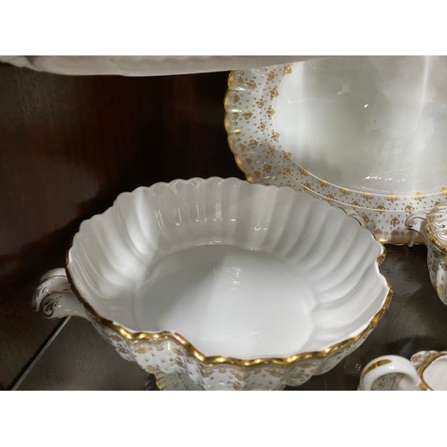 411 - 61 piece Spode 'Fluer De Lys' Y8063-C bone china coffee & dinner service, one coffee can saucer as f... 