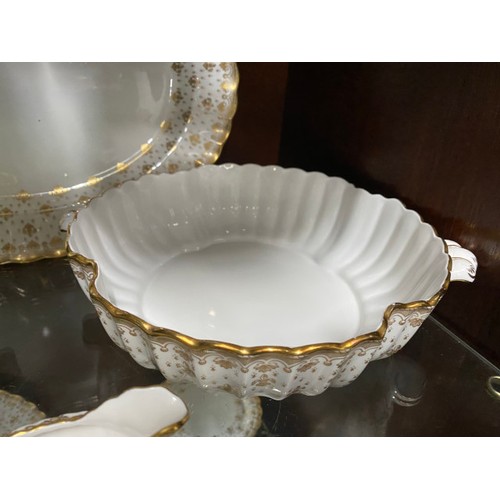 411 - 61 piece Spode 'Fluer De Lys' Y8063-C bone china coffee & dinner service, one coffee can saucer as f... 