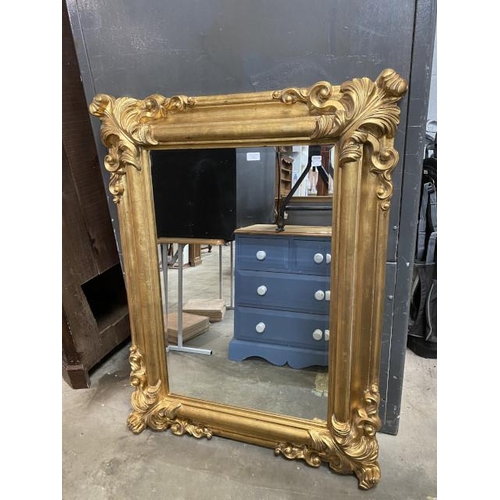 1 - Gilt framed wall mirror 122 x 92cm