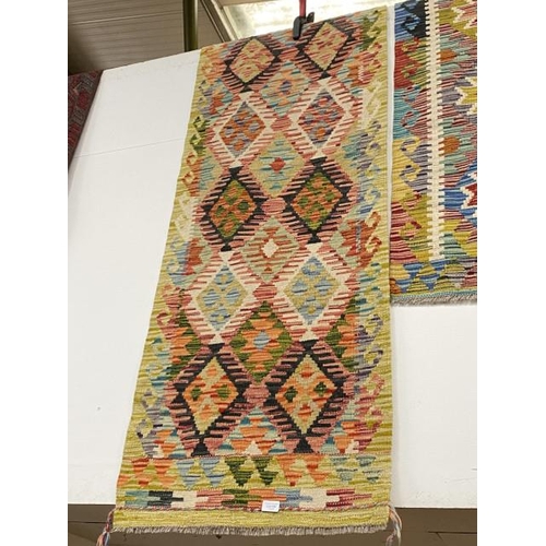 139 - Chobi Kilim runner 202 x 63cm