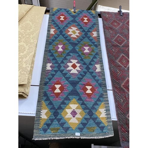 169 - Maimana Kilim runner 204 x 66cm