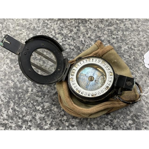 267 - Prismatic compass (degrees graduation) M-73 with case