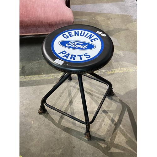 33 - Reproduction metal 'Ford' stool 54H 40cm diameter