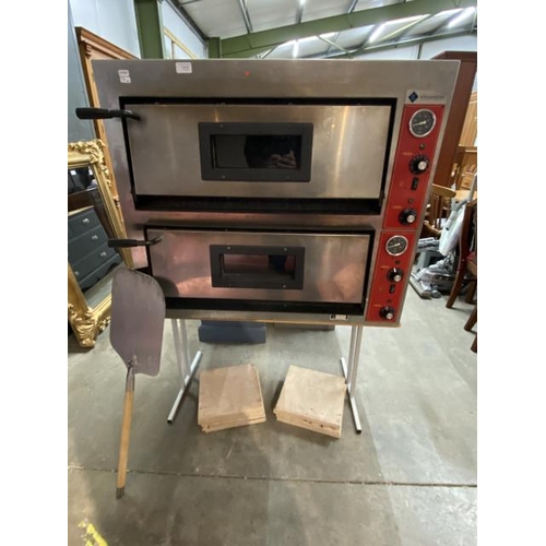 35 - Kitcheneers commercial double electric pizza oven (240V) 163H 89W 83D