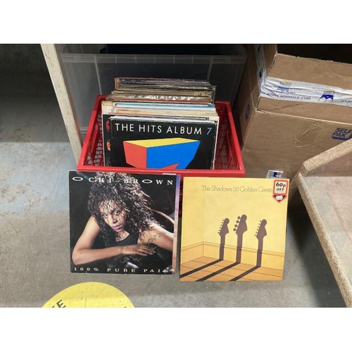 501 - Crate of LP's inc. The Shadows, O'Chi Brown, Tony Bennett, Andy Williams, Carl Marsh etc.