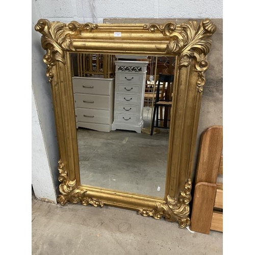 7 - Gilt framed wall mirror 122 x 92cm