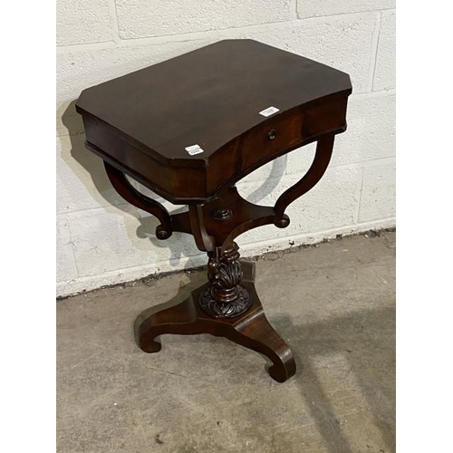 89 - 19th century mahogany work table 73H 50W 40D