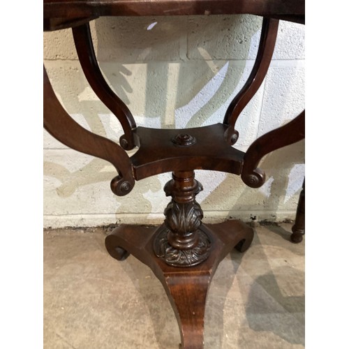 89 - 19th century mahogany work table 73H 50W 40D