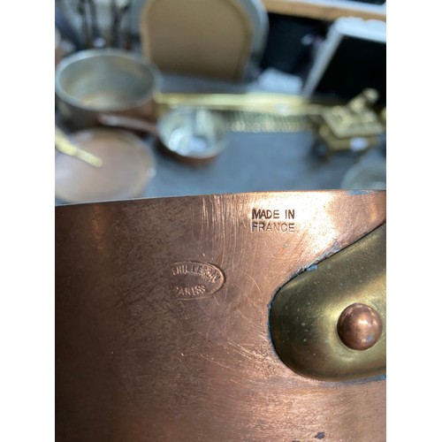 283 - 5 antique copper pans