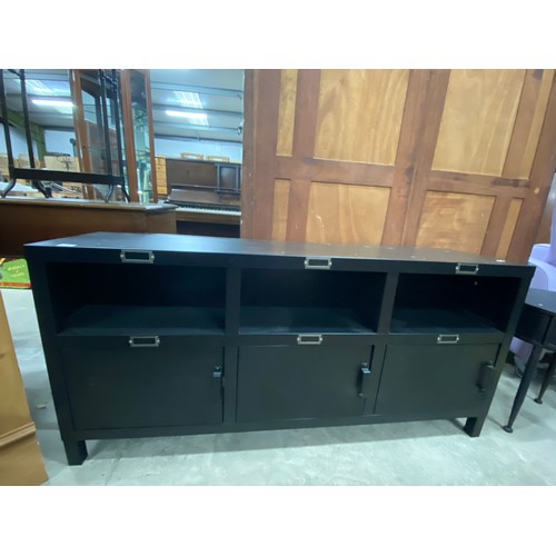 Contemporary black metal sideboard 71H 150W 40D