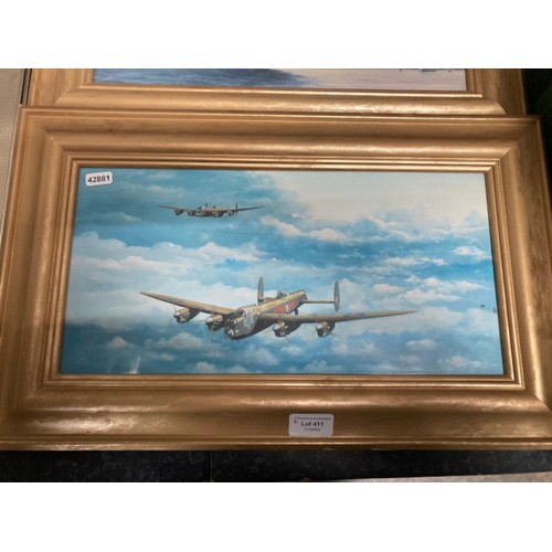 350 - 4 gilt framed RAF prints 32x52cm