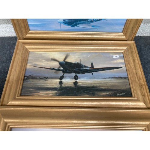 350 - 4 gilt framed RAF prints 32x52cm