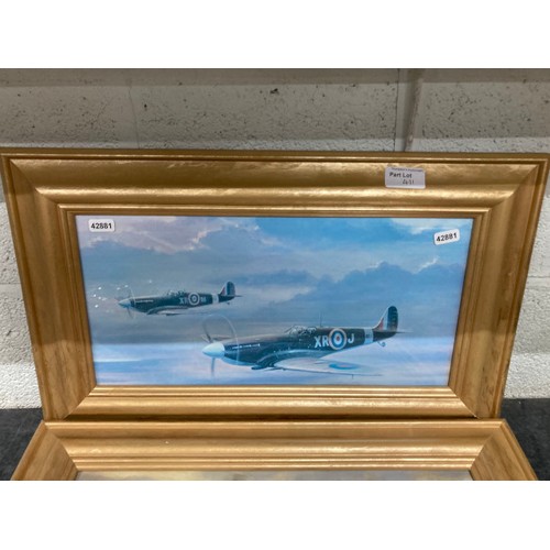 350 - 4 gilt framed RAF prints 32x52cm