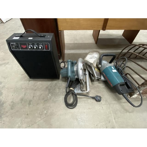 115 - Space 516 amp, Black & Decker PL41-47 circular saw and a Bosch 601333 angle grinder