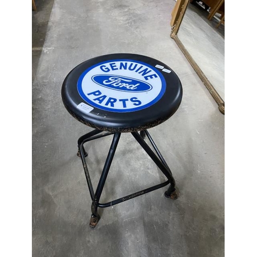 29 - Reproduction metal 'Ford' stool 54H 40cm diameter