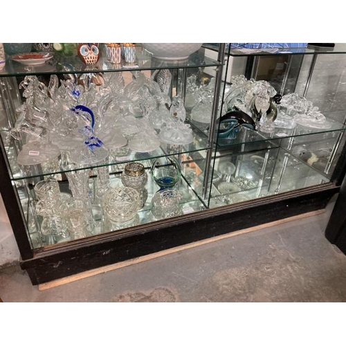 328 - 3 shelves of mainly glass animal ornaments/ paperweights inc. Mdina, Nybro Sweden etc.