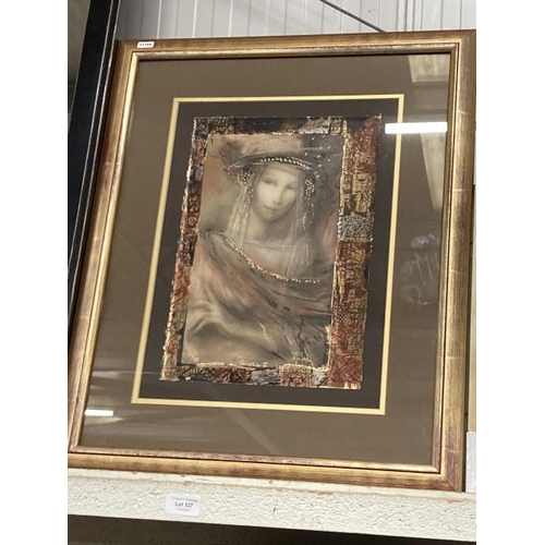 337 - Gilt framed signed Csaba Markus 'Corinthian II' limited edition 132/385 serigraph 68x54cm