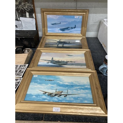 350 - 4 gilt framed RAF prints 32x52cm