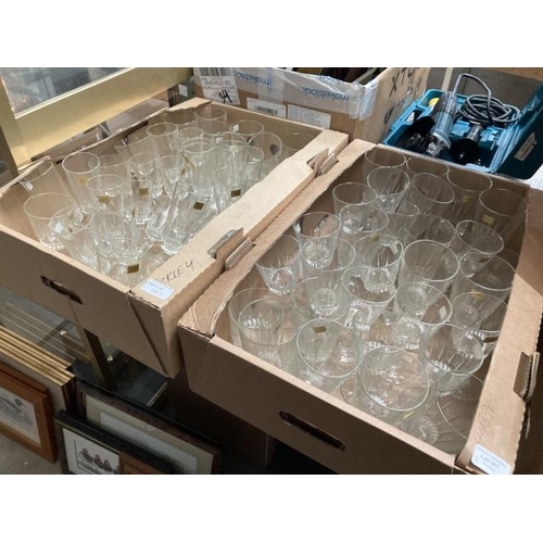 387 - 74 Luminarc French glasses, various sizes