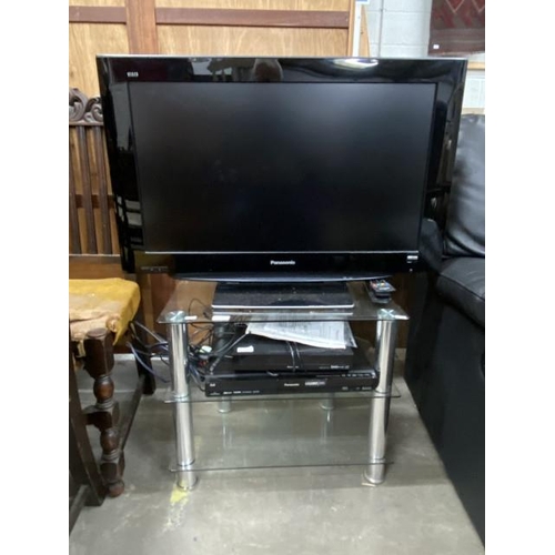 41 - Panasonic TX-32LZD80 TV, Panasonic DMR-EZ28, Panasonic DMR-HWT130 (all with power leads and remotes)... 