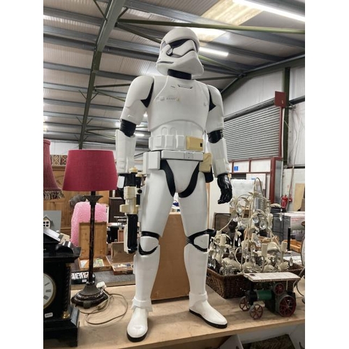 424 - 4ft tall Star Wars talking Stormtrooper statue imported by Esdevium Games Ltd