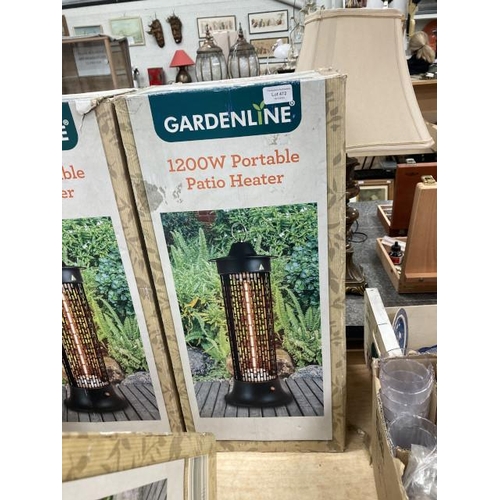 472 - Boxed Gardenline 1200w portable patio heater (NEW)