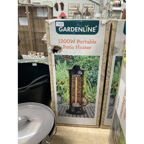 473 - Boxed Gardenline 1200w portable patio heater (NEW)