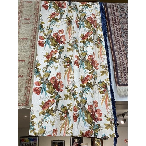 92 - Guadeloupe by Arthur Sanderson & Sons lined door curtain 160cm wide x 235cm drop