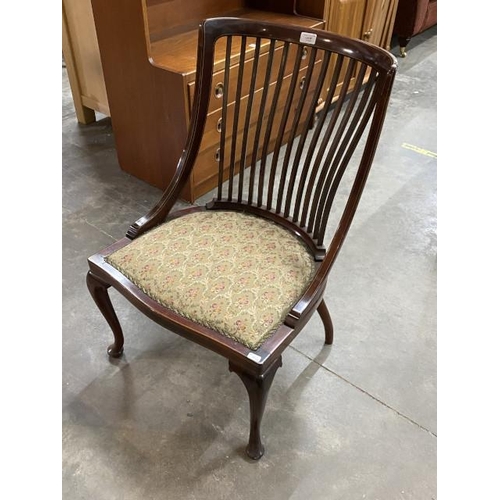 97 - Edwardian mahogany nursing chair 80H 50W 46D