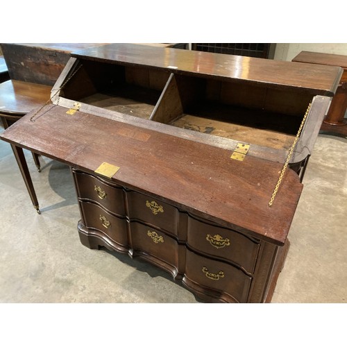 88 - Chippendale style mahogany bureau 106H 112W 53D